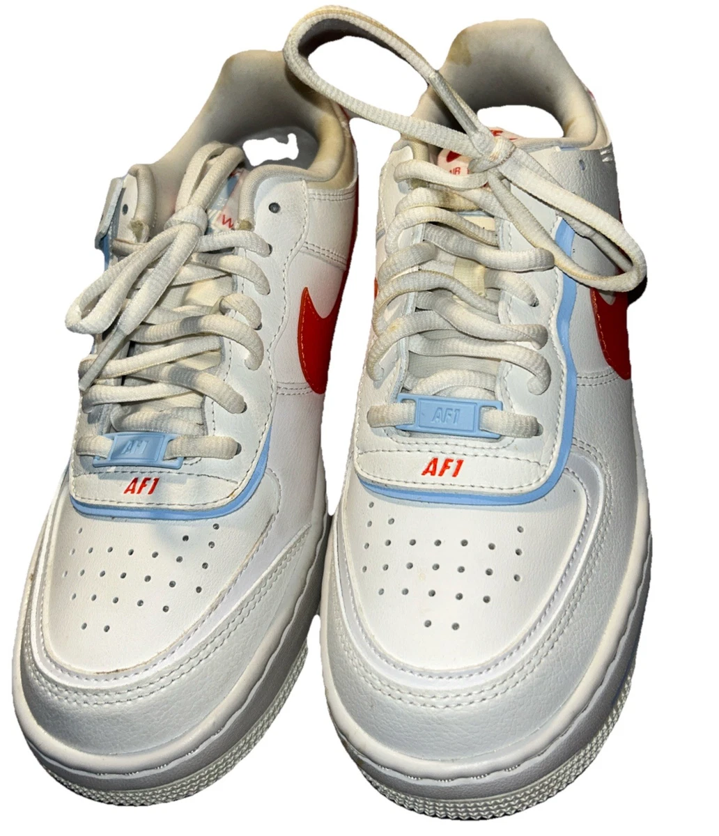 Nike Air Force 1 Shadow SE Team Orange Blue W for sale | eBay