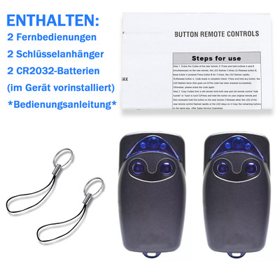 2PCS NICE FLO RS garage door Remote Key Fob FLO1R-S, FLO2R-S，GATE BARRIER