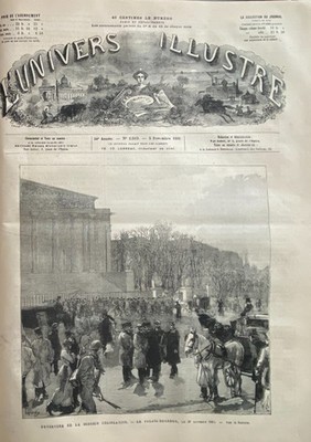 L' UNIVERS ILLUSTRE 1881 Nr. 1389 Palais Bourbon Ausführung in Tunisien