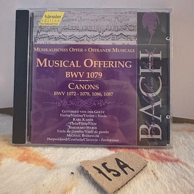 Bach   Musical Offering BWV 1079 CD 1999 Classical Hänssler Bachakademie