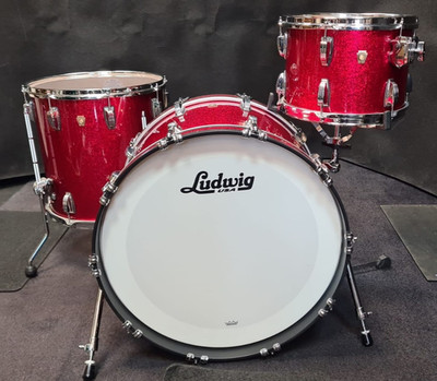 Ludwig Drumset Classic Maple Red Sparkle USA Schlagzeug CM Fab 27 / Shellset