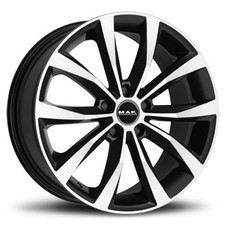 CERCHIO IN LEGA PER VOLKSWAGEN POLO 7,0J17" 5X100 38 57,10 MAK WOLF BLACK MIRROR