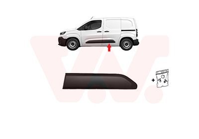 VAN Wezel Zier-/Schutzleiste, Seitenwand 0991425 FüR CitroËN Opel Peugeot-image