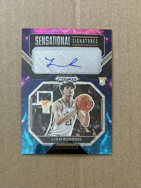 2023 Panini Prizm Draft Picks Liam Robbins Nebula Rookie Auto 1/1! Signature