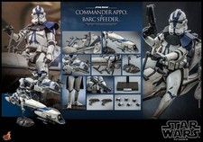 new Hot Toys TMS076 STAR WARS CLONE WARS 1 6 COMMANDER APPO & BARC SPEEDER