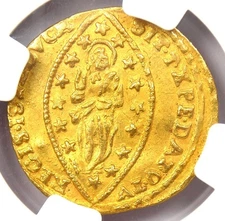 1779-1789 Italy Venice Rainier Gold Zecchino 1Z Christ Coin - NGC UNC MS Details
