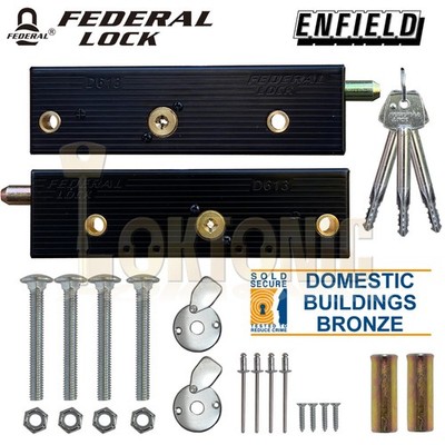Federal Enfield Original Original Garagentorschrauben Schloss ein PAAR MK11 NEU 2026