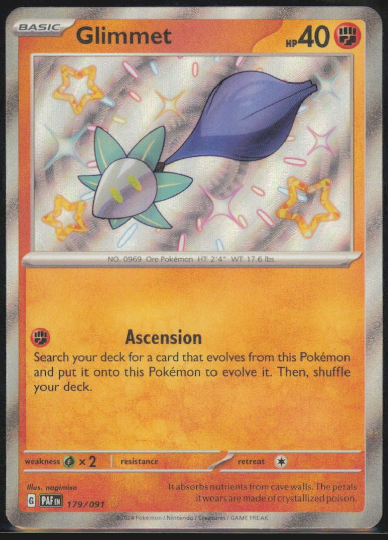 Glimmet Shiny Rare SV: Paldean Fates 179/091 NM