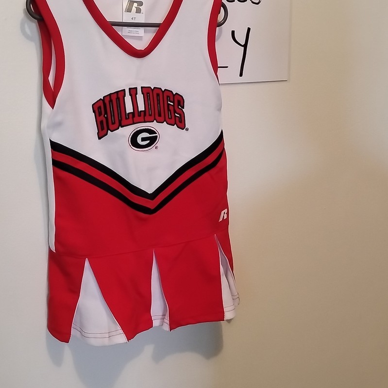 Russell GeorgiaBulldogs Cheerleading Uniform Dress Sleeveless 4T Redwhiteblack