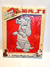 Vintage 1986 Pound Puppies illco Complete PreSchool 3-D Plastic Puzzle NEW