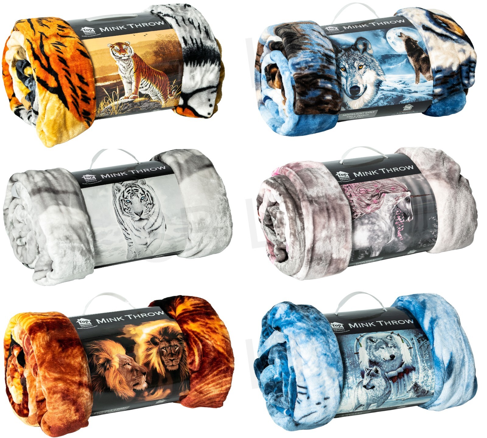 3D Animal Print Mink Throw Luxury Soft Warm Blanket Fleece Cody Sofa