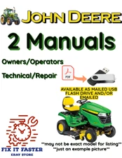 JOHN DEERE 430 LAWNMOWER TRACTOR OWNER MANUAL SERVICE REPAIR PDF FILE ON USB