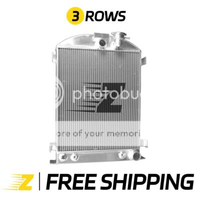 Aluminum Radiator for Ford With Chevy V8 Engine Swap w/Cooler 1937-1938 Zeomoto