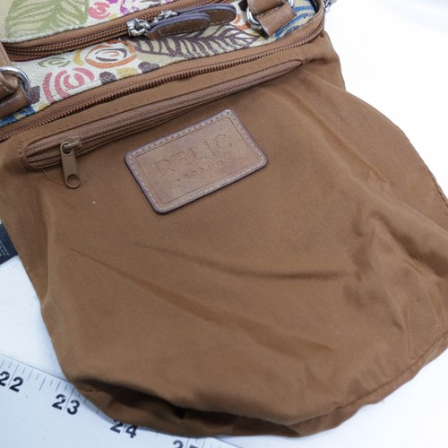 Relic Crossbody Handbag S Multicolor Floral Canvas Nylon Organizer Pockets Cards - Picture 11 of 14
