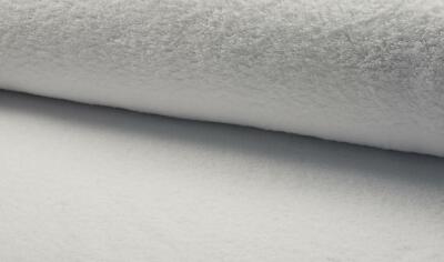Doppelseitiger Baumwoll-FROTTEE Stoff Material - WEISS