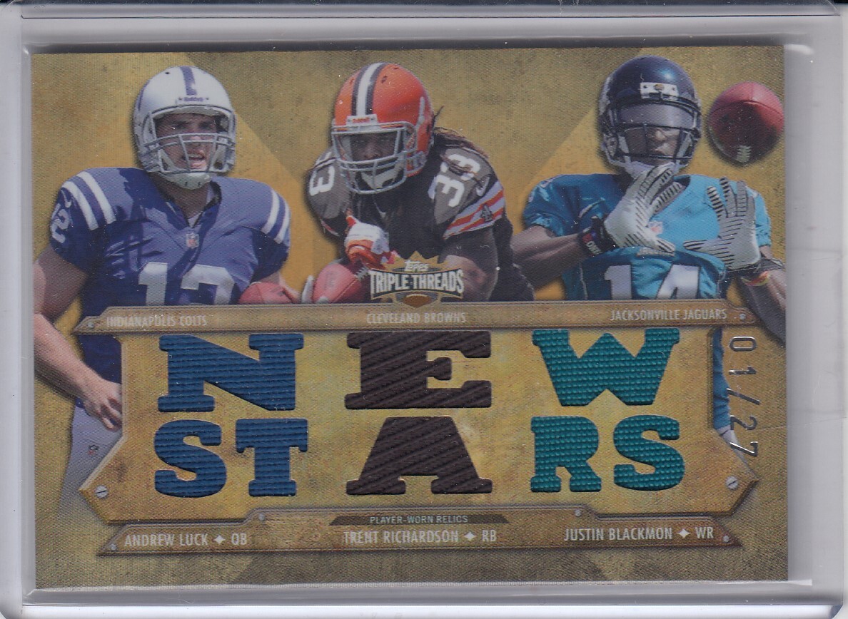 LUCK/RICHARDSON/BLACKMON 2012 Topps Triple Threads Relic Combo
