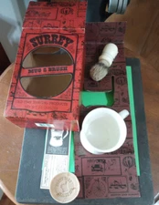 Vtg Surrey Mug And Brush Soap Shaving Set Kit No.3-101 Tin Lizzy W/ Original Box