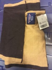 Roundtree Yorke Long Scarf Acrylic Scarf Plaid Reversible Brown Shade New