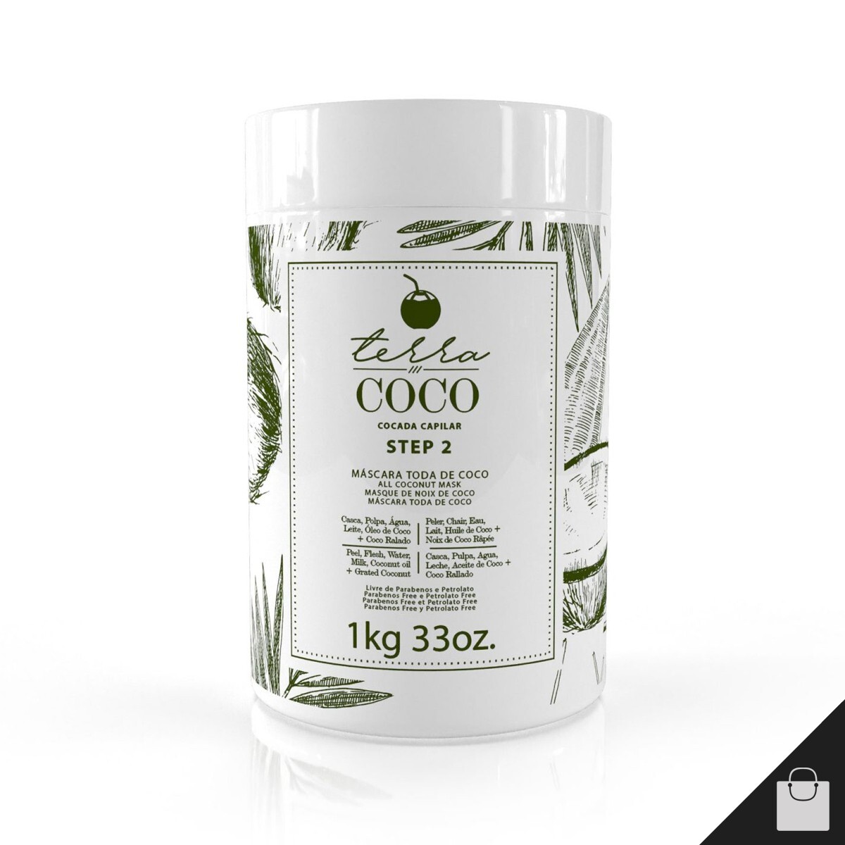 Ybera Terra Coco All Coconut Mask Progressive Hair Straightening