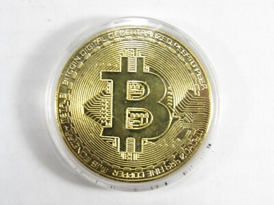 Gold Bitcoin Commemorative Round Collectors Coin Bit Coin is Gold