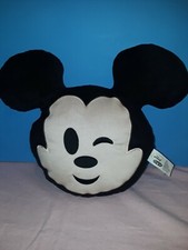 Disney Fun Emoji Plush Pillow Mickey Mouse Winking 14" Home Decor Kids Room