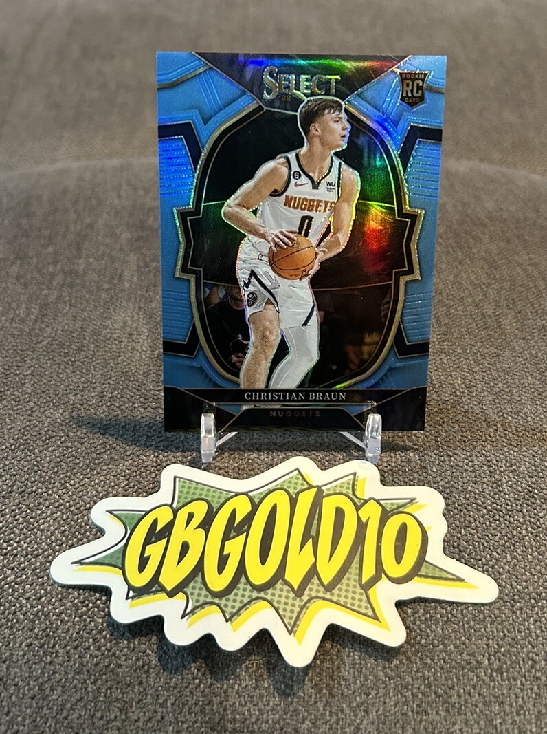 2022-23 Panini Select - Concourse Light Blue Prizm #85 Christian Braun /299 (RC)