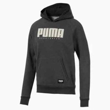 Mens Puma Athletics Hoody Fleece, 580150-07, Dark Gray Heather, XXL, NWT