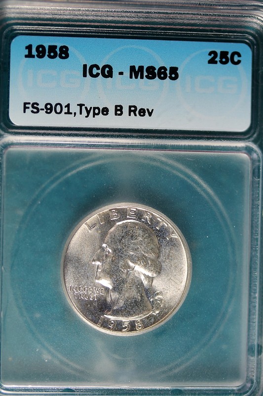 1958 P ICG MS65 FS-901, Type B Rev Washington Quarter!! #B6029