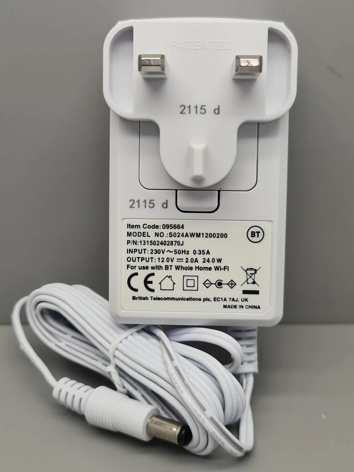 BT Whole Home Power Supply Unit - P/N 131502402820J - item code 095664
