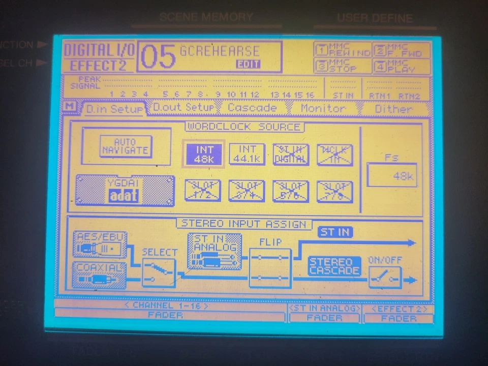 Yamaha O3D Digital 24 Channel Mixer Studio Console With CD8-AT ADAT - Image 2 of 4