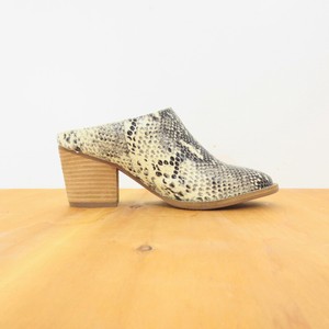 snakeskin mule shoes