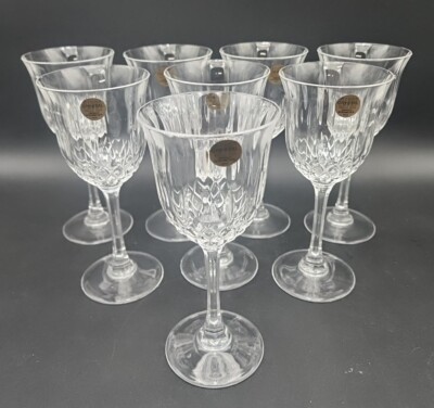 8 Capri Crystal Cristal Cristallo Al Piombo 24% Italian Wine Glasses ITALIA  NW | eBay