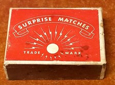 Judaica Israel Vintage Firecracker Trick Surprise Match Toy with Tax Label