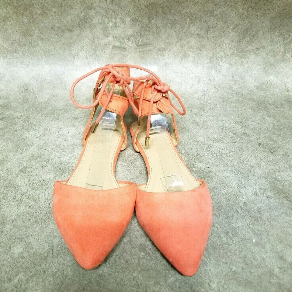 Charlotte Russe Mujer Ariel Talla 6 Rosa Correa al Tobillo D'Orsay Punta Plana Foto 4 de 4