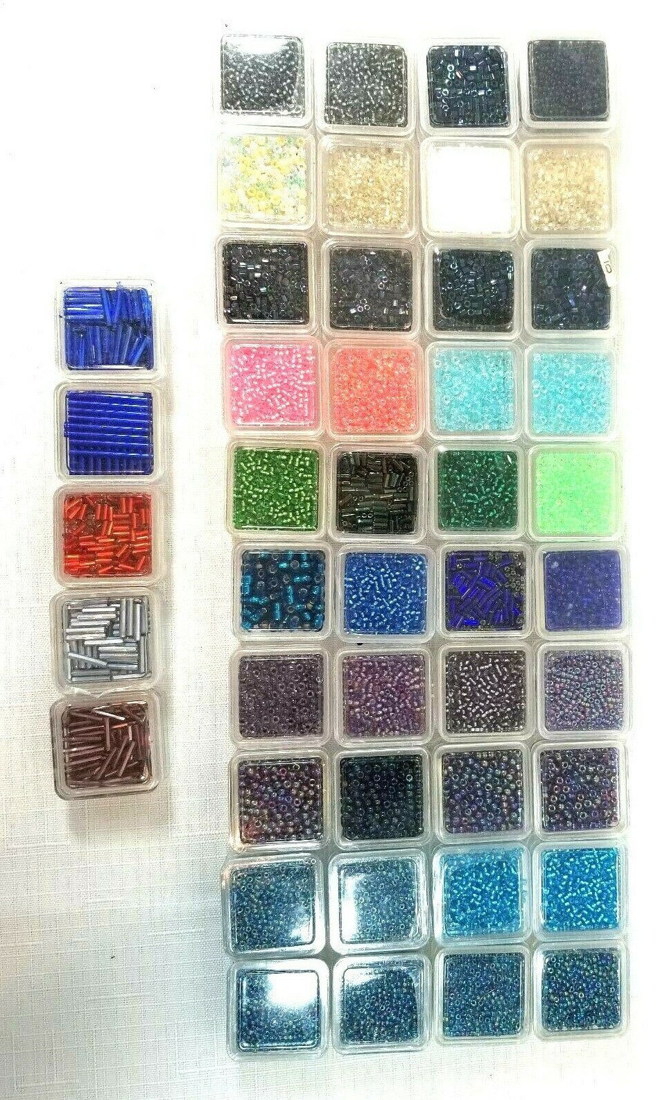 CREATIVE BEGINNING GICK CRAFT BEADS, LOT of 45 BOXES ASSORTATED COLORS
