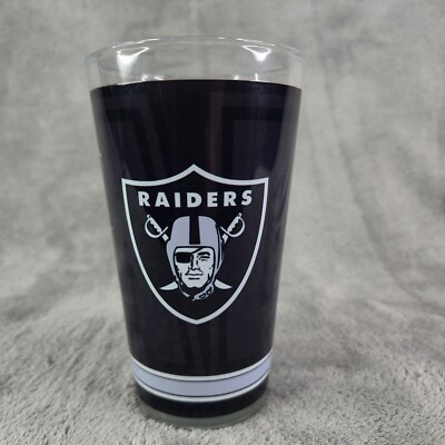 Vintage Raiders Glass Cup #1 Dad Logo Collectible Fathers Day Gift