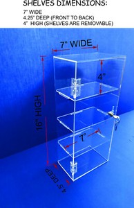 Acrylic Countertop Display Case Locking Security Case Removable