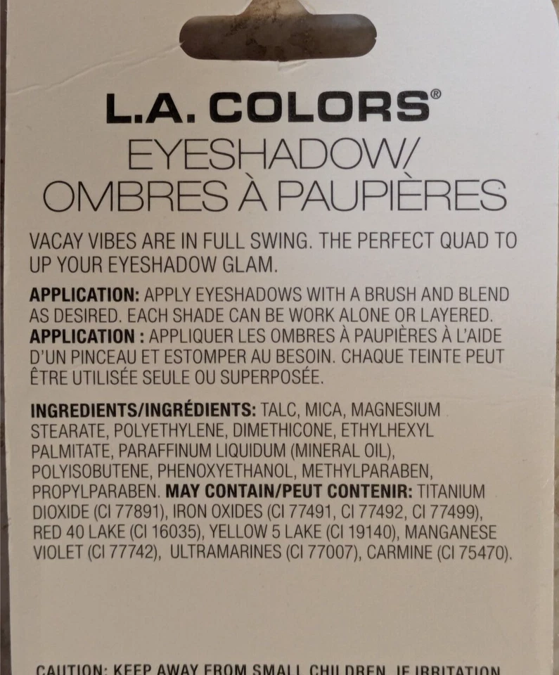 2X L.A. Colors Tropical Bloom Quad Eyeshadow Away We Go C53578 New Fast Shipping - Image 3 of 3