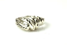 Sterling Silver 925 Raised Ribbed Dome Size 9.25 Ring 5.8 Grams RIN4645 