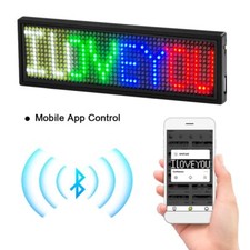 LED Display Name Badge DIY Programmable Scrolling Message Board APP Control LED