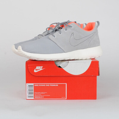 Nike Mens Roshe One Premium Pure Platinum Hyper Orange Size 13