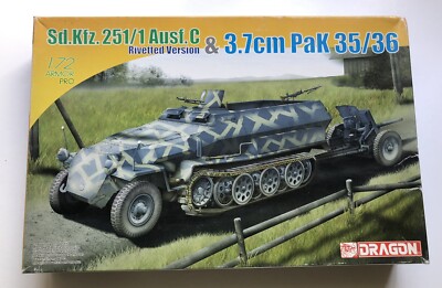 Dragon Model 7371 Sd.Kfz. 251/1 Ausf.C Rivetted Version & 3.7cm PaK 35/36 1/72
