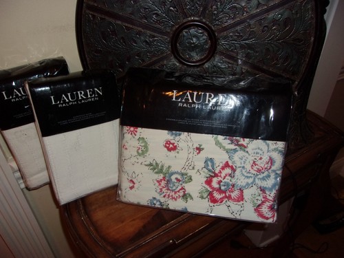 New Ralph Lauren Lucie Floral Cream Multi Full/Queen Duvet Cover & Shams Set 5Pc - Picture 5 of 5