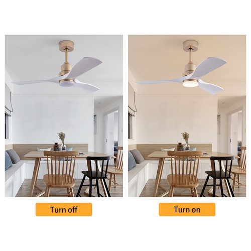 Indoor Ceiling Fan Light Bedroom Living Room Pendant Lamp & Remote Control - Picture 17 of 23