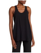 NEW 265 THEORY Black Scoop Neck Eco Rosalina Crepe Tank Top Shirt P XS