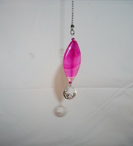 Small Pink Agate Ceiling Fan Pull One Of A Kind Agate Fan