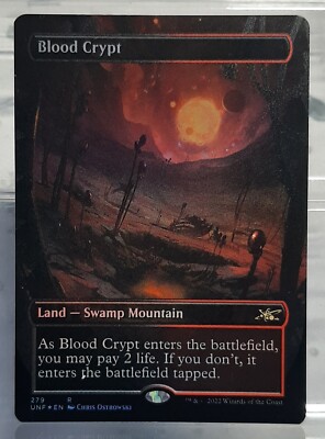 Magic - Blood Crypt / Blutkrypta V.1 - Rare/Foil/Land - Unfinity: Extras - EN/NM