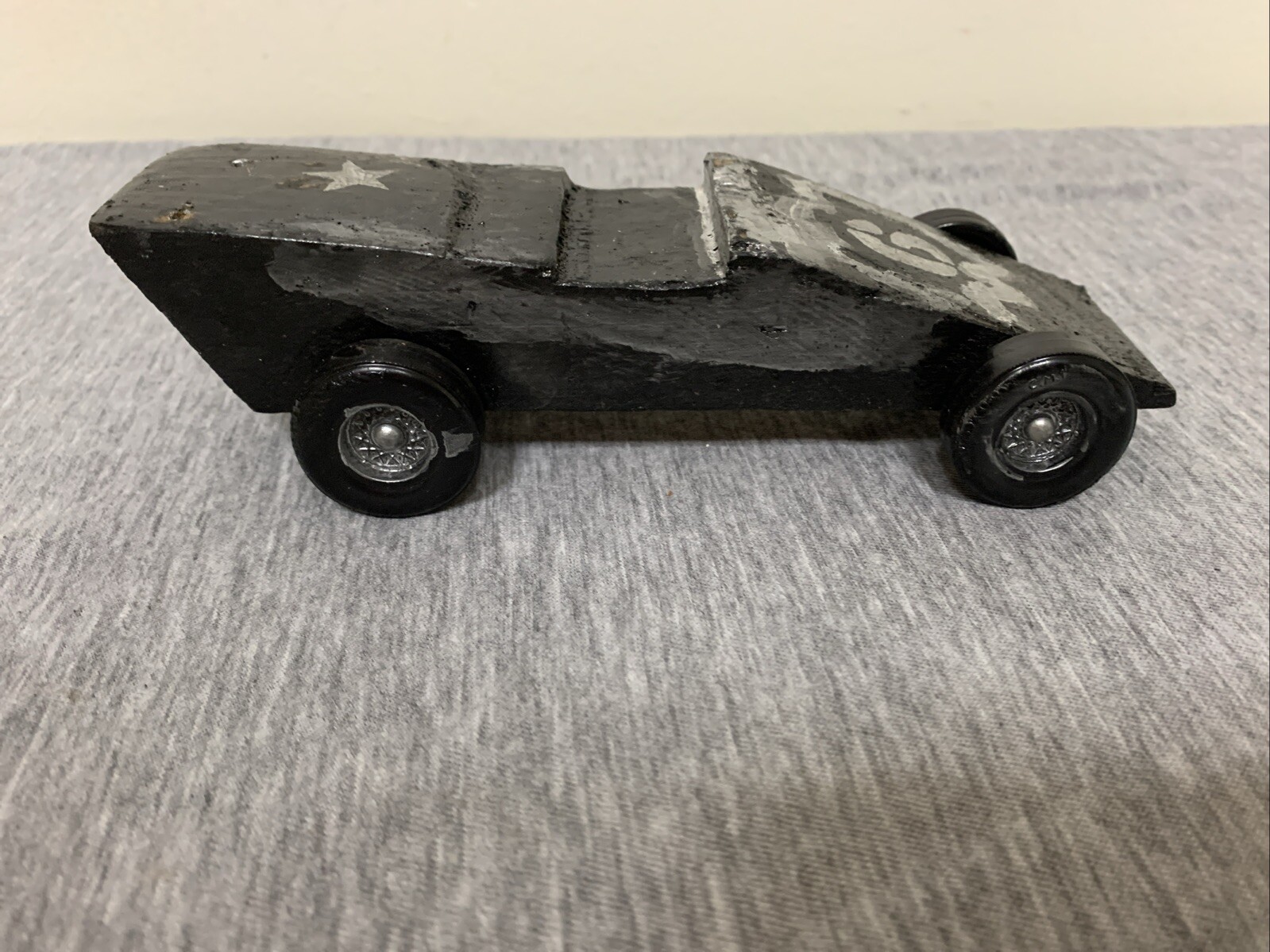 Vintage BSA Cub Scouts Pinewood Derby Race Car 1970s Folk Art Hand Made