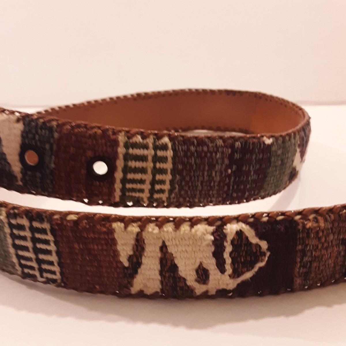 The Leather Belt 34 Handcrafted Multicolor Southwestern Woven Vintage Southwestern Woven Belt - Etsy main image 2
