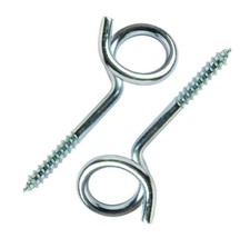 2x STEEL PIGTAIL SCREW IN SWING HOOK Hammock Hanging Loop Spiral Pig Tail Hanger